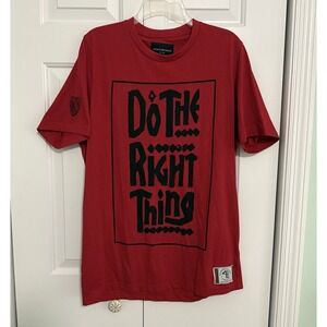 Do The Right Thing Spike Lee Joint Red Tee Shirt Large RARE Defend Brooklyn 90s